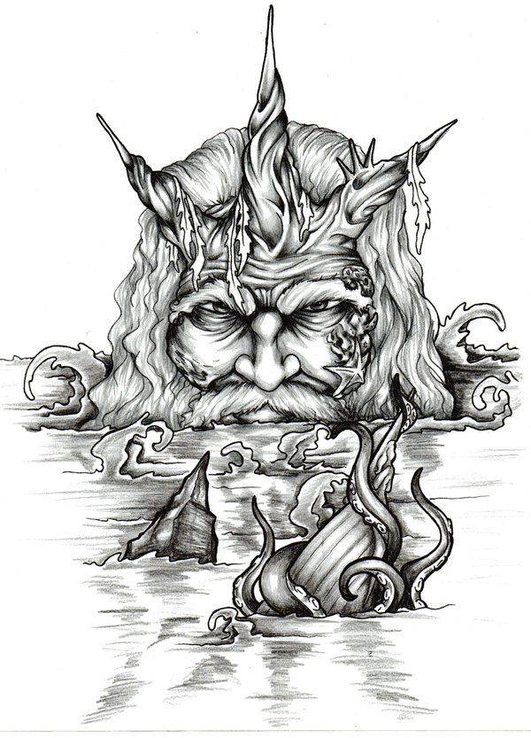 600x833 sick tat tattoos, poseidon tattoo - Poseidon Drawing