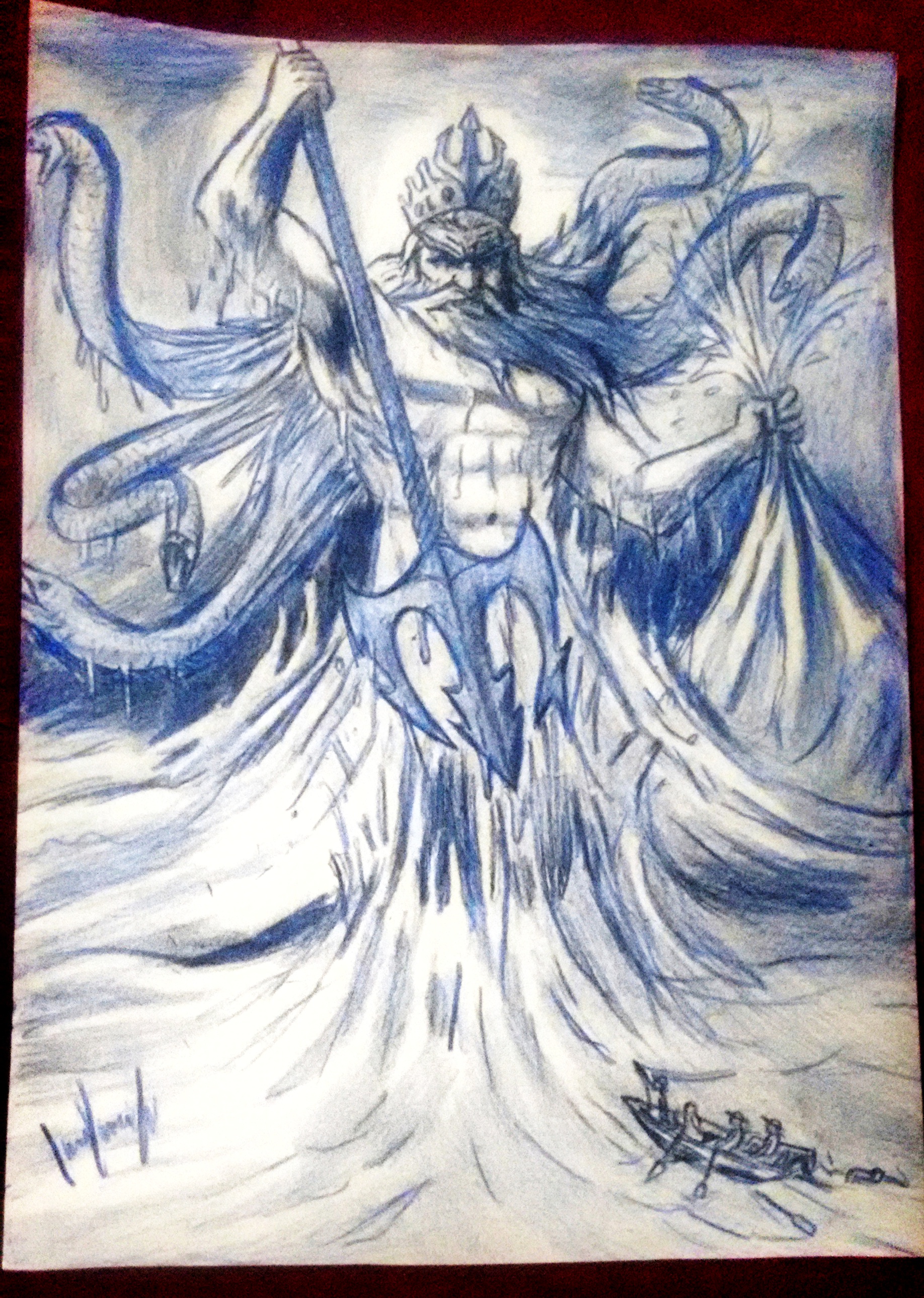 1836x2578 poseidon - Poseidon Drawing