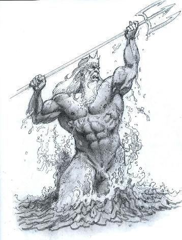 358x472 apollo picturesdrawings - Poseidon Drawing