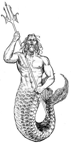 236x476 best king neptune tattoo images greek mythology, greek gods - Poseidon Greek God Drawing