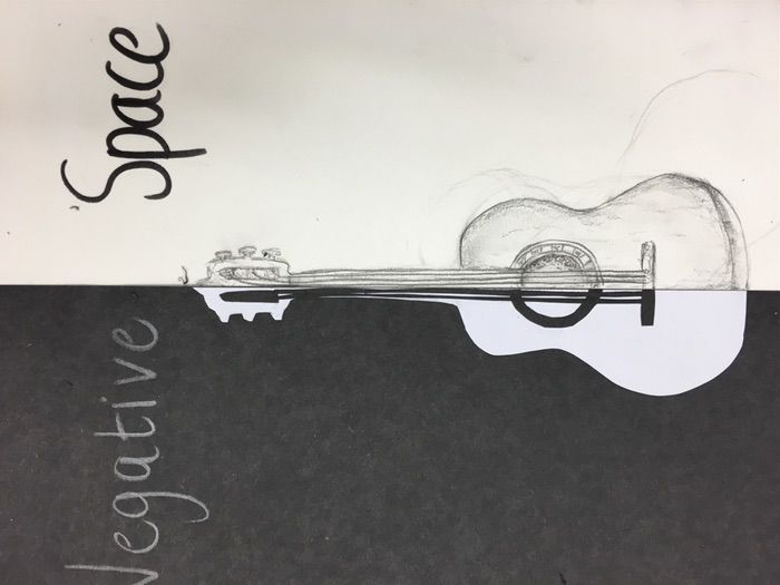 700x525 positive and negative space drawing and collage lesson - Positive Negative Drawing