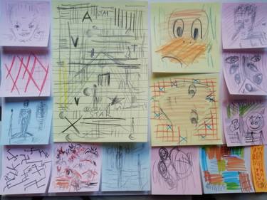 375x281 Post It Drawings For Sale Saatchi Art - Post It Drawings