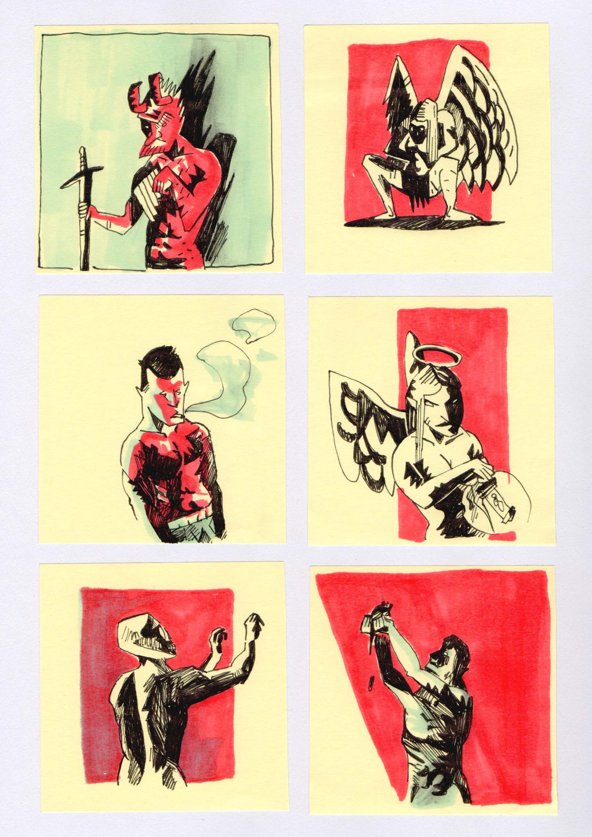1920x2716 Robin Maenhout - Post It Drawings