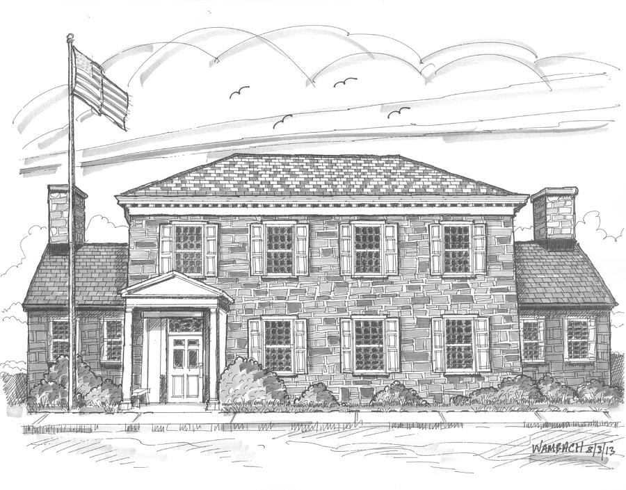 900x705 hyde park post office drawing - Post Office Drawing