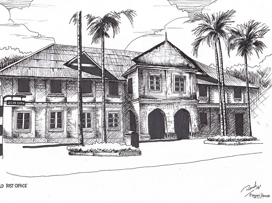 900x674 old post office drawing - Post Office Drawing