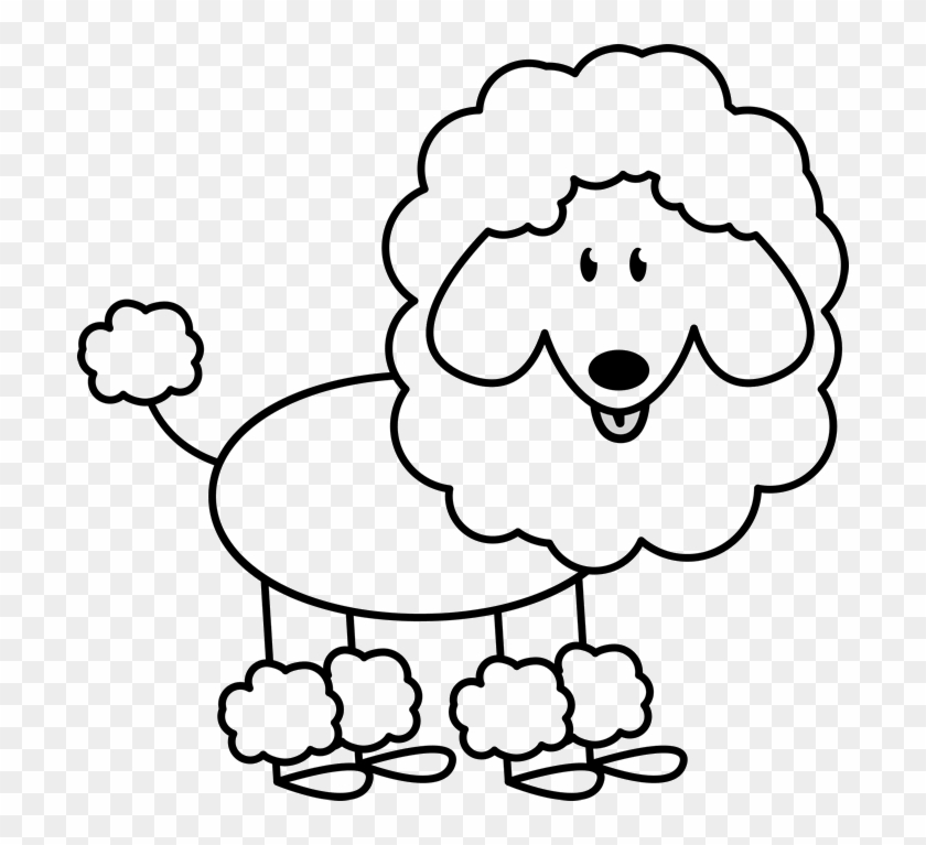 840x767 drawn poodle stick figure - Postage Stamp Drawing