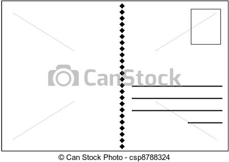 450x320 plain white postcard back - Postcard Drawing