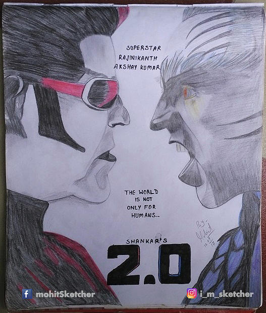 527x621 robot movie poster drawing - Poster Drawing