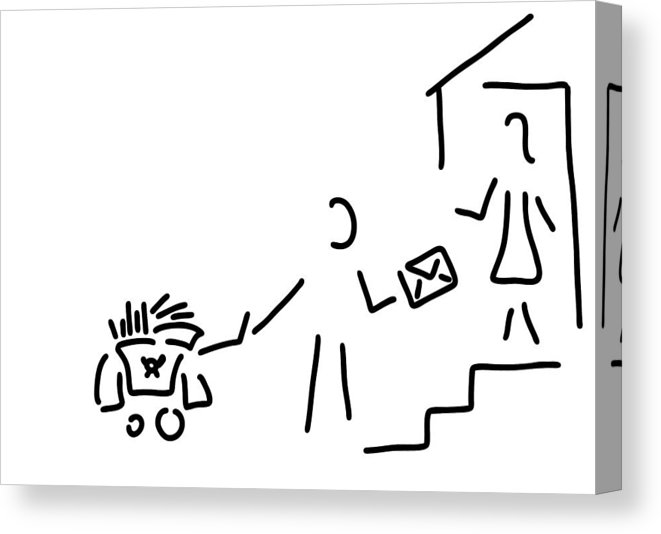 661x534 postman mailman post canvas print canvas art - Postman Drawing