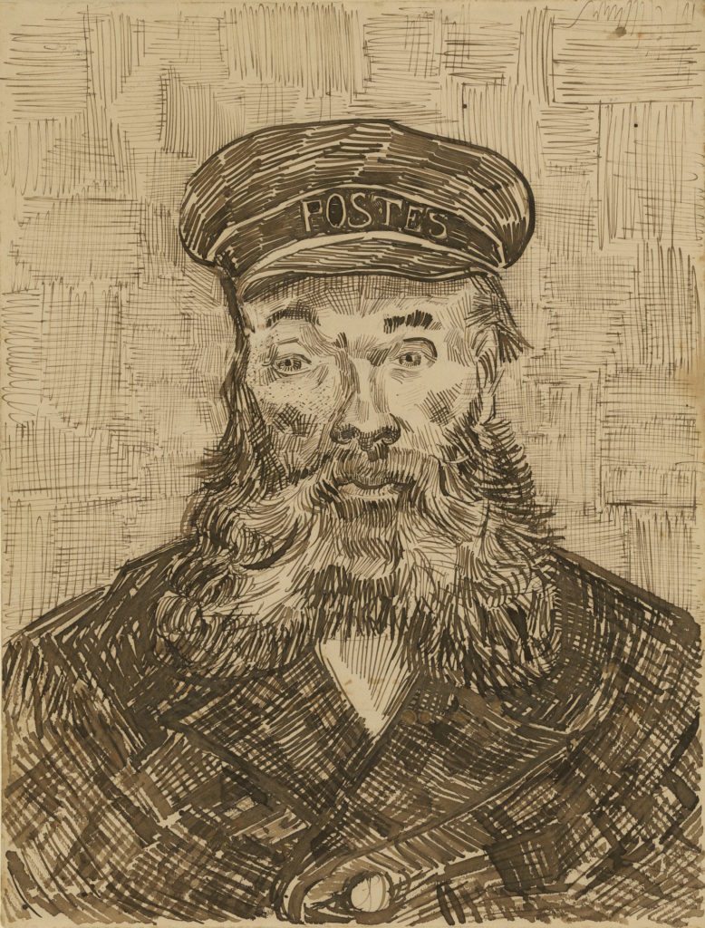 778x1024 van gogh and his lust for line in portrait drawings and more - Postman Drawing