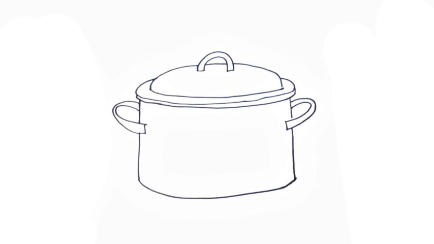854x480 how to draw a cooking pot - Pot Drawing
