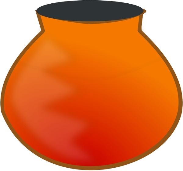 600x561 Earthen Pot Free Vector In Open Office Drawing - Pot Drawing