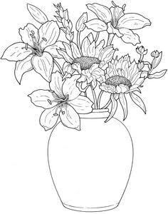 Pot Flower Drawing