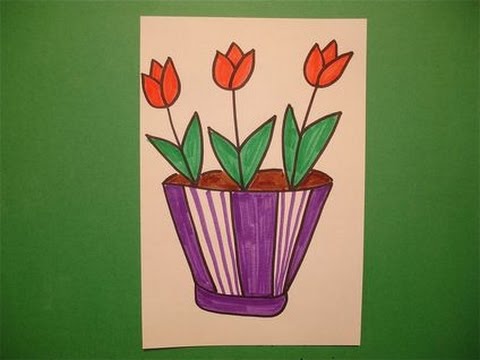 480x360 Let's Draw A Flower Pot! - Pot Flower Drawing