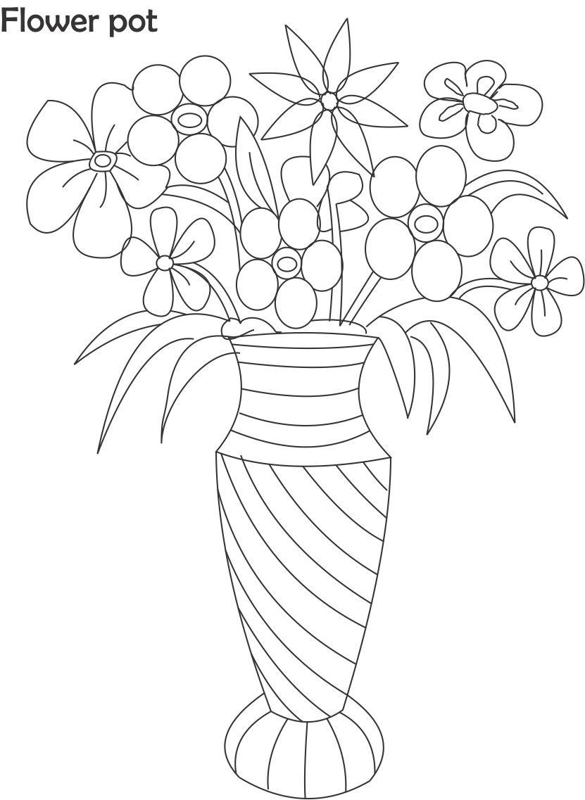 831x1137 Pencil Drawing Of Flower Pot A Photo Of Pencil Sketches Beautiful - Pot Flower Drawing