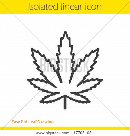 450x470 easy pot leaf drawing drawn leaf outline pencil and in color drawn - Pot Leaf Drawing