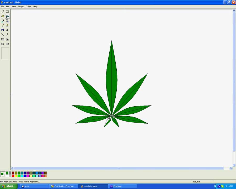 900x720 How To Draw A Marijuana Leaf In Microsoft Paint - Pot Leaf Drawing