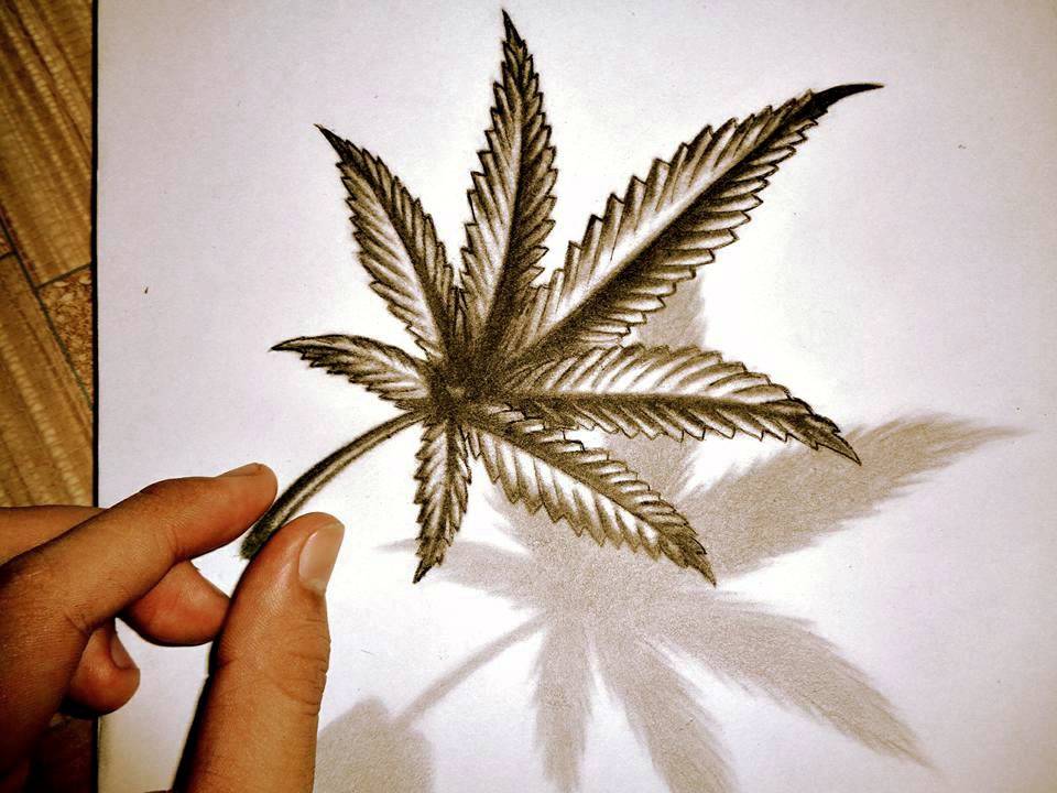 960x720 Marijuanapot Leaf Drawing - Pot Leaf Drawing