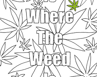 340x270 Weed Coloring Pages Designs Canvas Definition Pot Leaf - Pot Leaf Drawing Step By Step