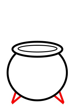 250x364 Drawing A Cartoon Pot - Pot Of Gold Drawing