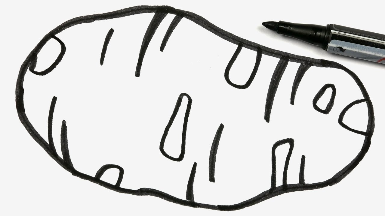 1280x720 how to draw a cartoon potato - Potato Drawing