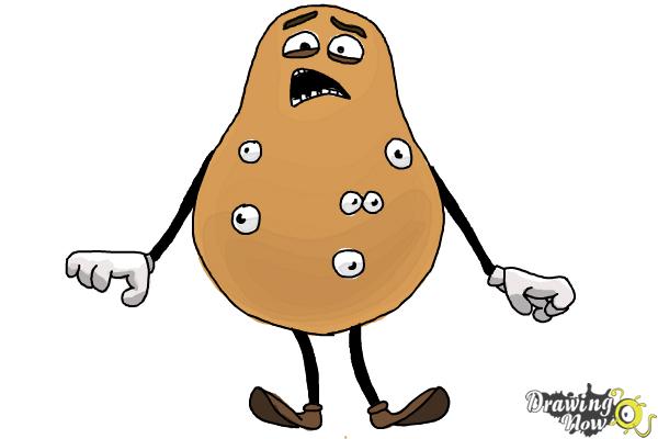 600x400 how to draw the potato from sausage party - Potato Drawing