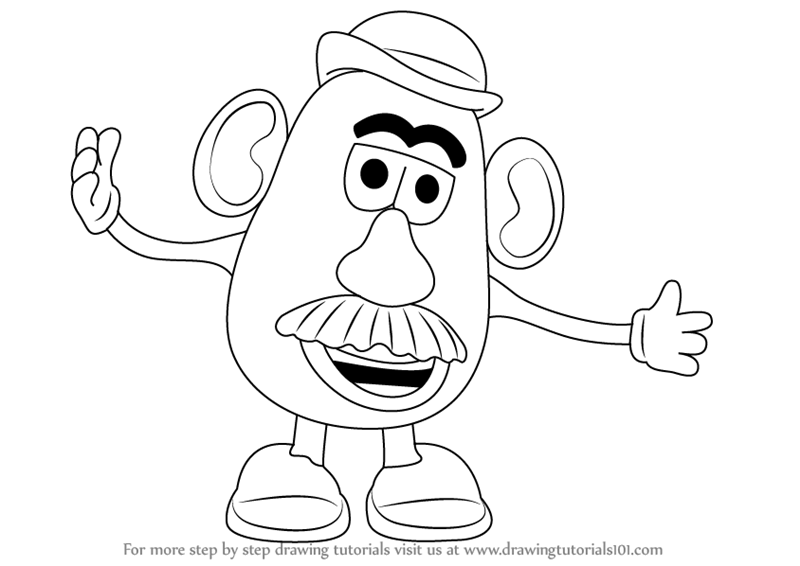 800x566 learn how to draw mr potato head from toy story - Potato Drawing