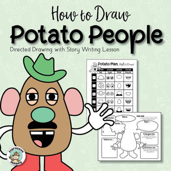 350x350 potato people directed drawing and story writing activity tpt - Potato Drawing