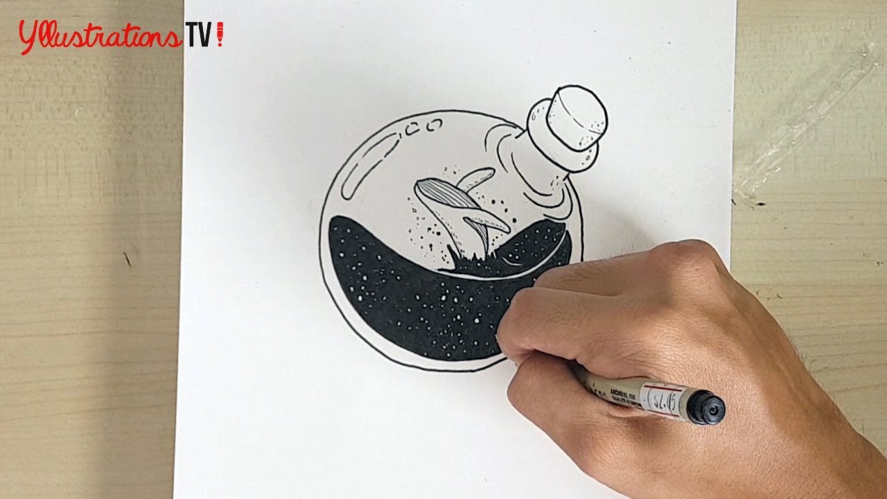 1280x720 How To Draw A Whale In A Potion Bottle Greatest Video - Potion Drawing