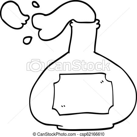 450x451 Line Drawing Cartoon Potion Bottle - Potion Drawing