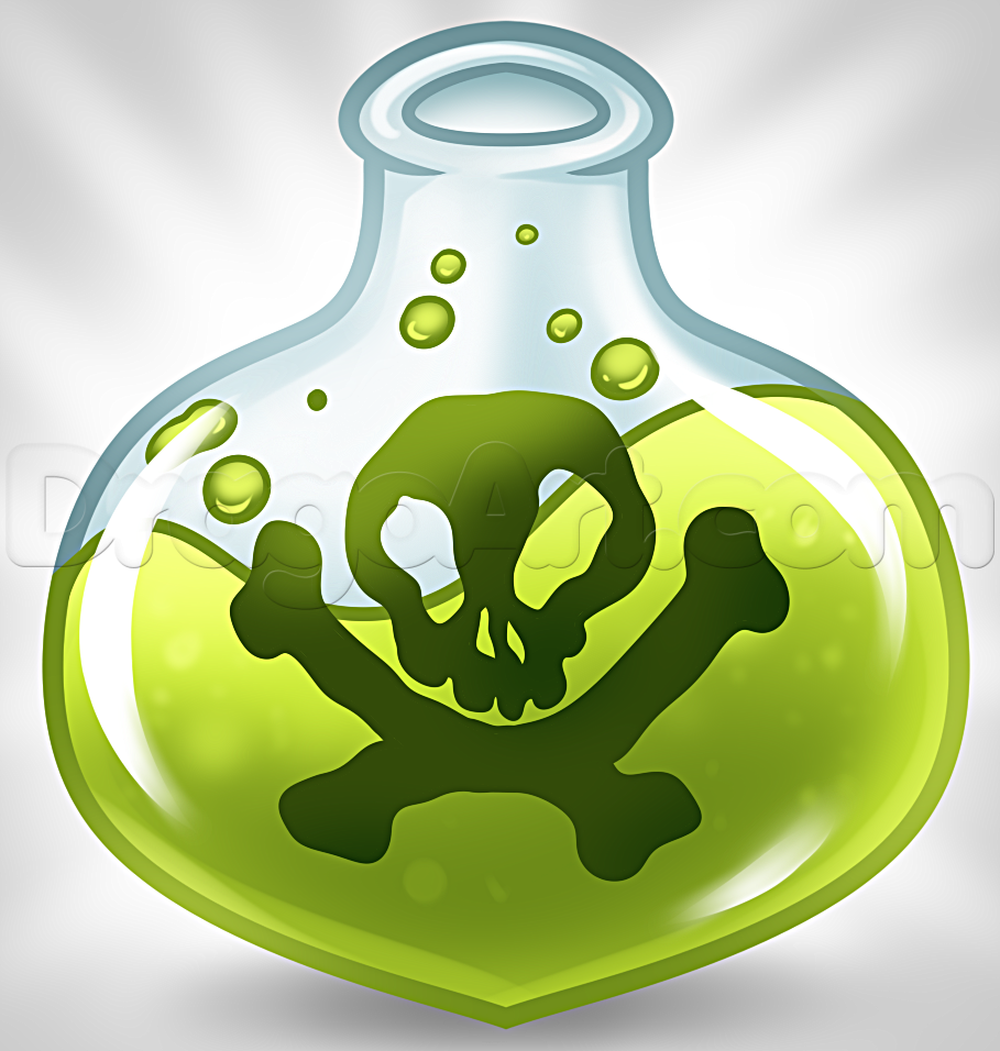 909x956 How To Draw Poison Potion, Step - Potion Drawing