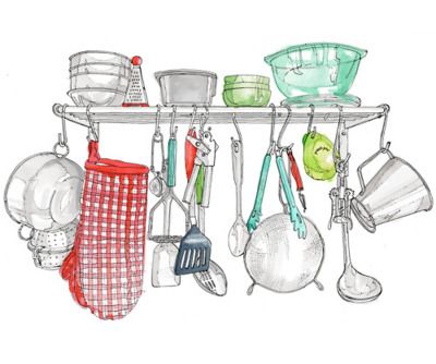 400x334  - Pots And Pans Drawing