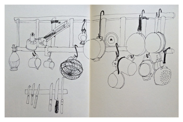 769x513 drawings around the house the nomadic northerner - Pots And Pans Drawing