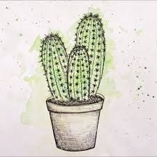225x225 image result for potted cactus drawing art cactus painting - Potted Cactus Drawing