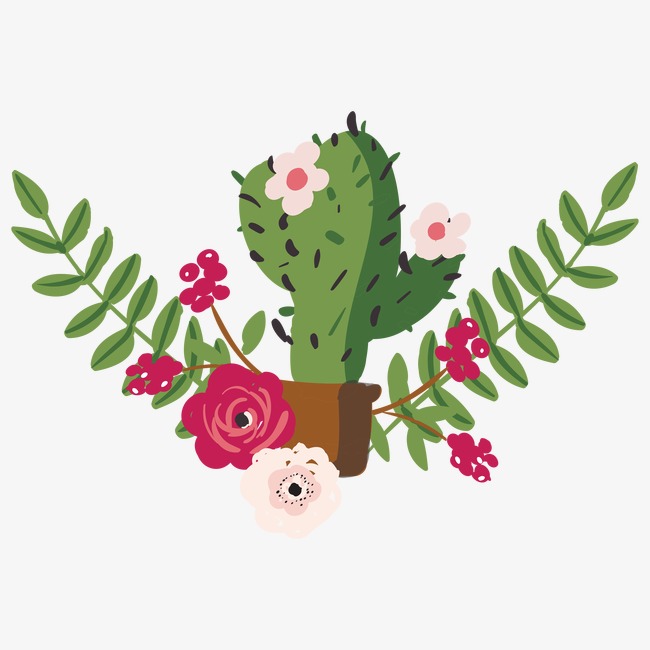 650x650 potted cactus, drawing plant, hand painted flowers, cactus png - Potted Cactus Drawing