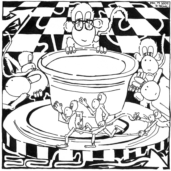 600x600 team of monkeys maze cartoon - Pottery Drawing