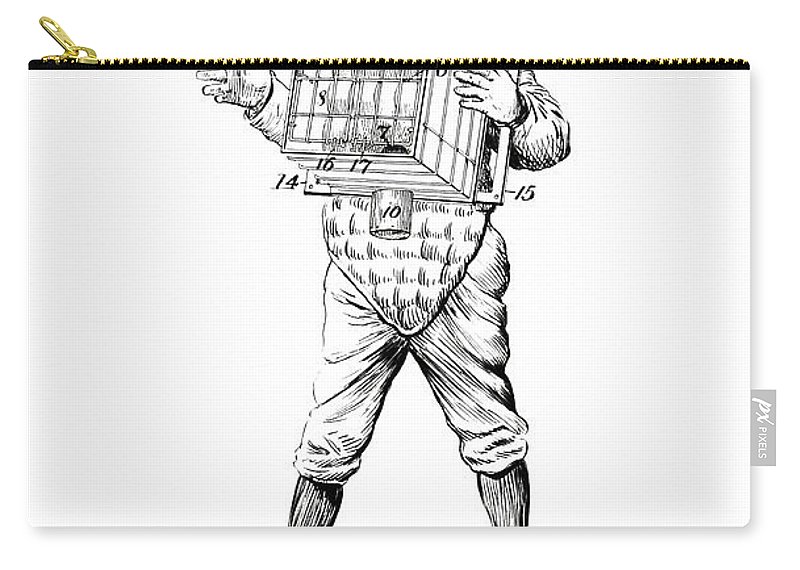 800x570 baseball catcher cage - Pouch Drawing