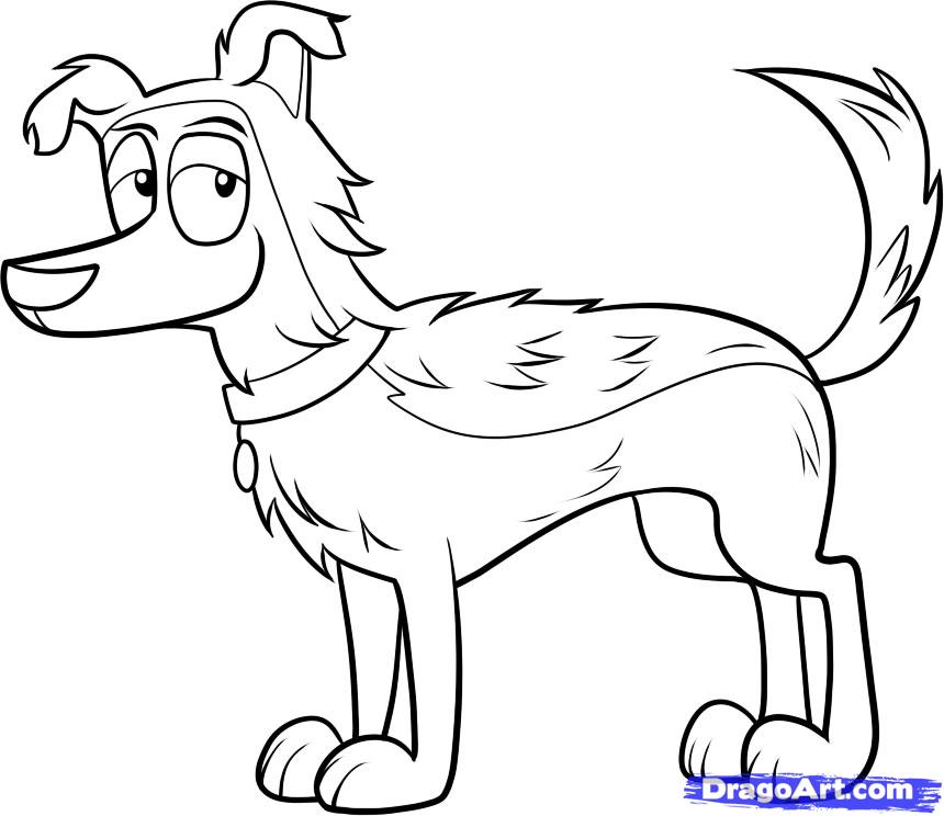 860x744 how to draw lucky, pound puppies, step - Pound Drawing