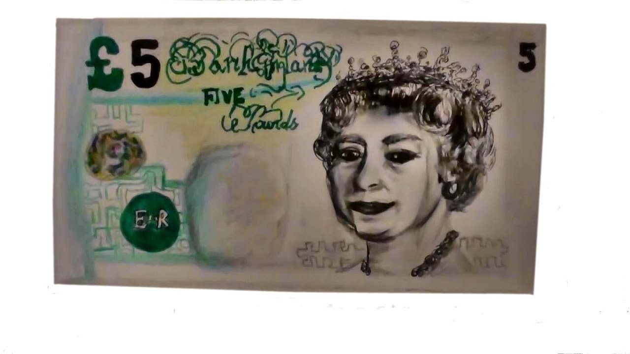 1280x720 how to draw a five pound note!!! - Pound Drawing