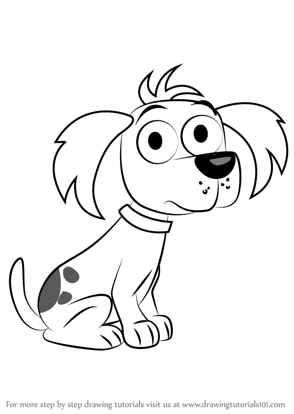 600x846 learn how to draw yipper from pound puppies - Pound Drawing