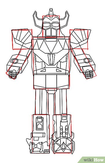 363x559 how to draw a power ranger steps - Power Drawing