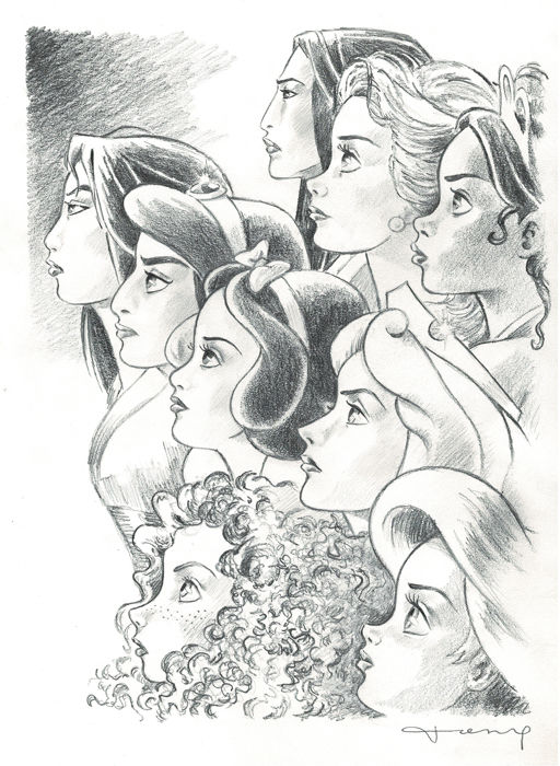 512x700 Disney Princesses - Power Drawing