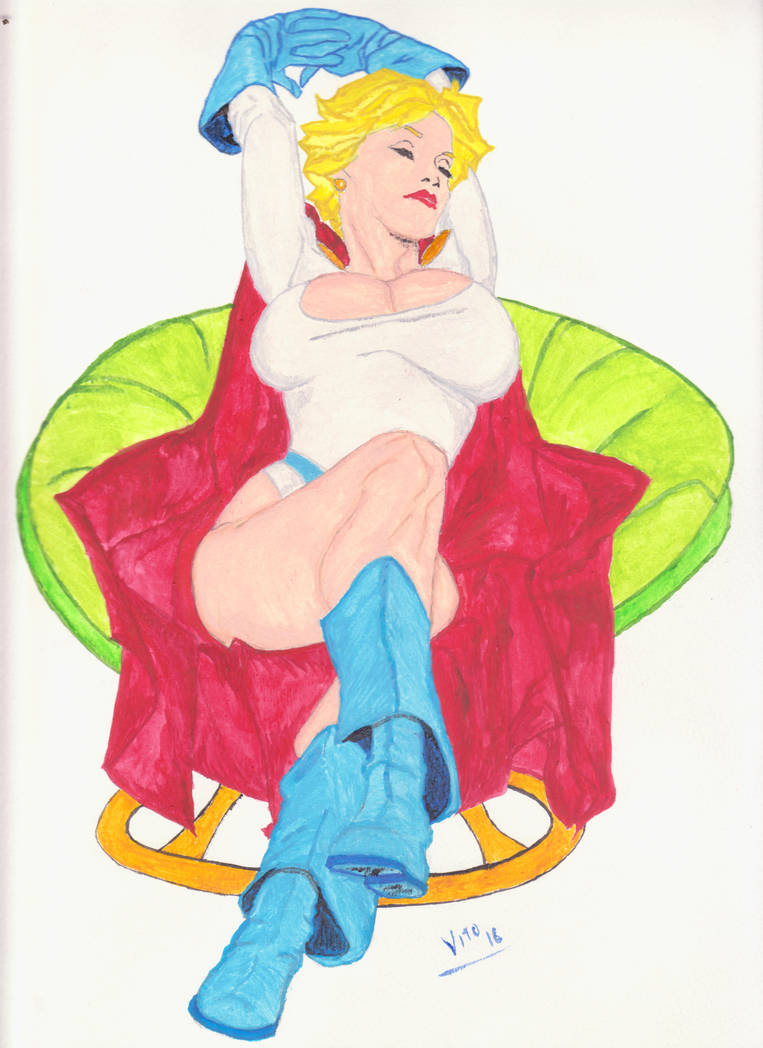 763x1048 Power Girl Drawing - Power Girl Drawing