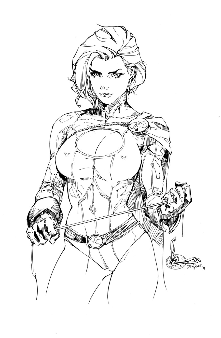 900x1376 Power Girl - Power Girl Drawing