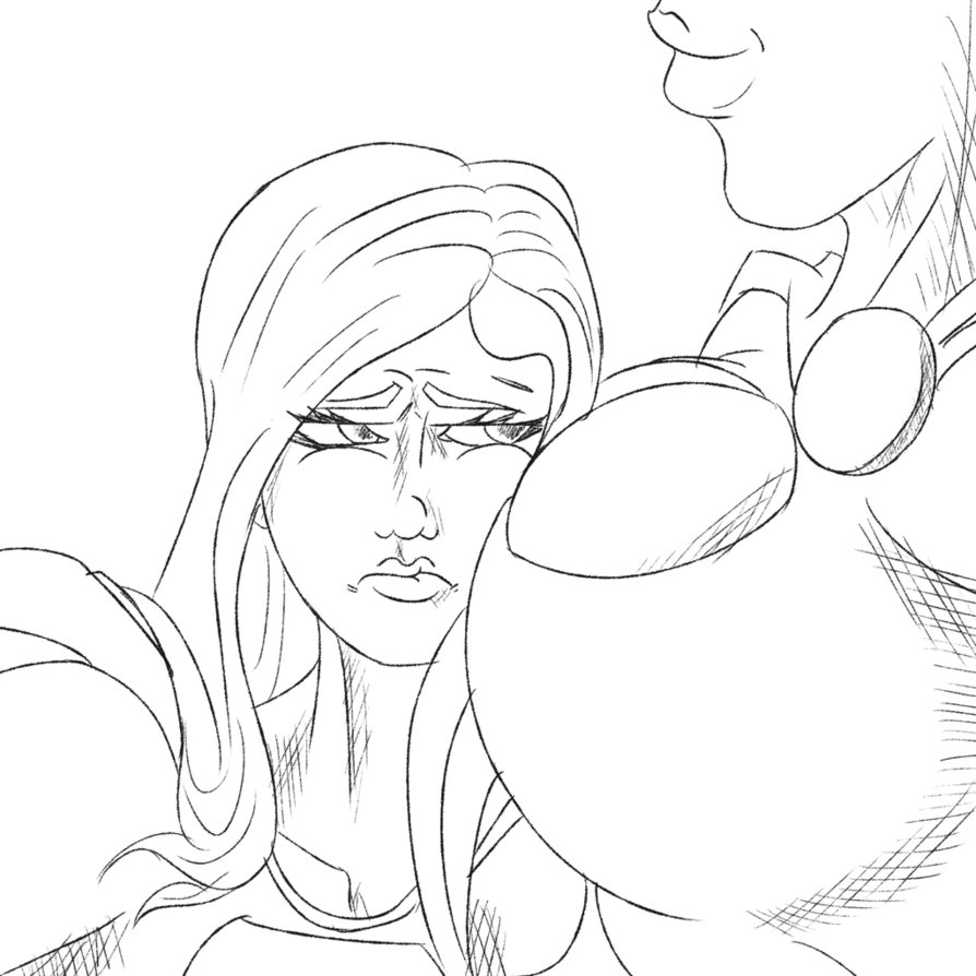 894x894 Power Girlsuper Girl Sketch - Power Girl Drawing