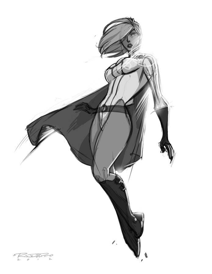 695x900 Sketchpower Girl - Power Girl Drawing