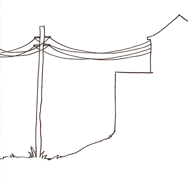 800x769 Sketch A Day Simple Line Drawing Art In Simple Line - Power Line Drawing