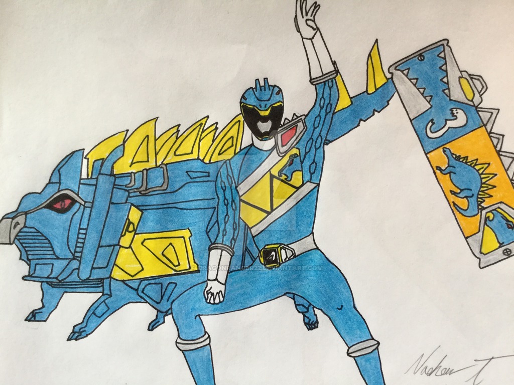 How To Draw Power Ranger Dino Charge Blue Como Dibujar Power Ranger