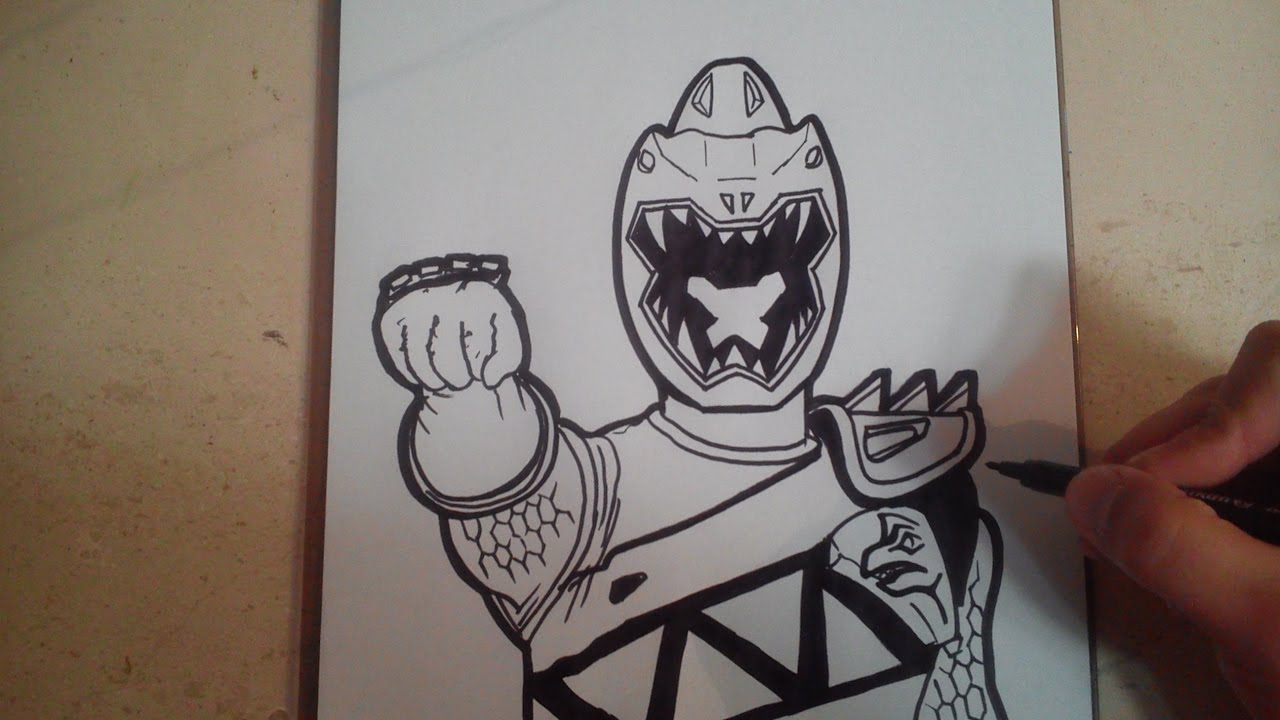 1280x720 how to draw power ranger dino charge - Power Rangers Dino Charge Drawing