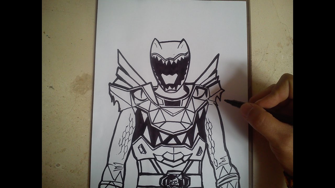 1280x720 how to draw power ranger dino super charge - Power Rangers Dino Charge Drawing